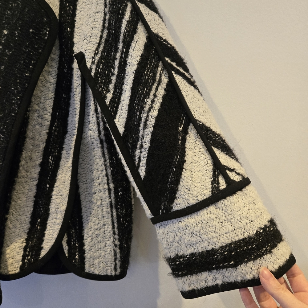 Akris Punto Cotton Striped "cape" Jacket Size 4 - Picture 7 of 8